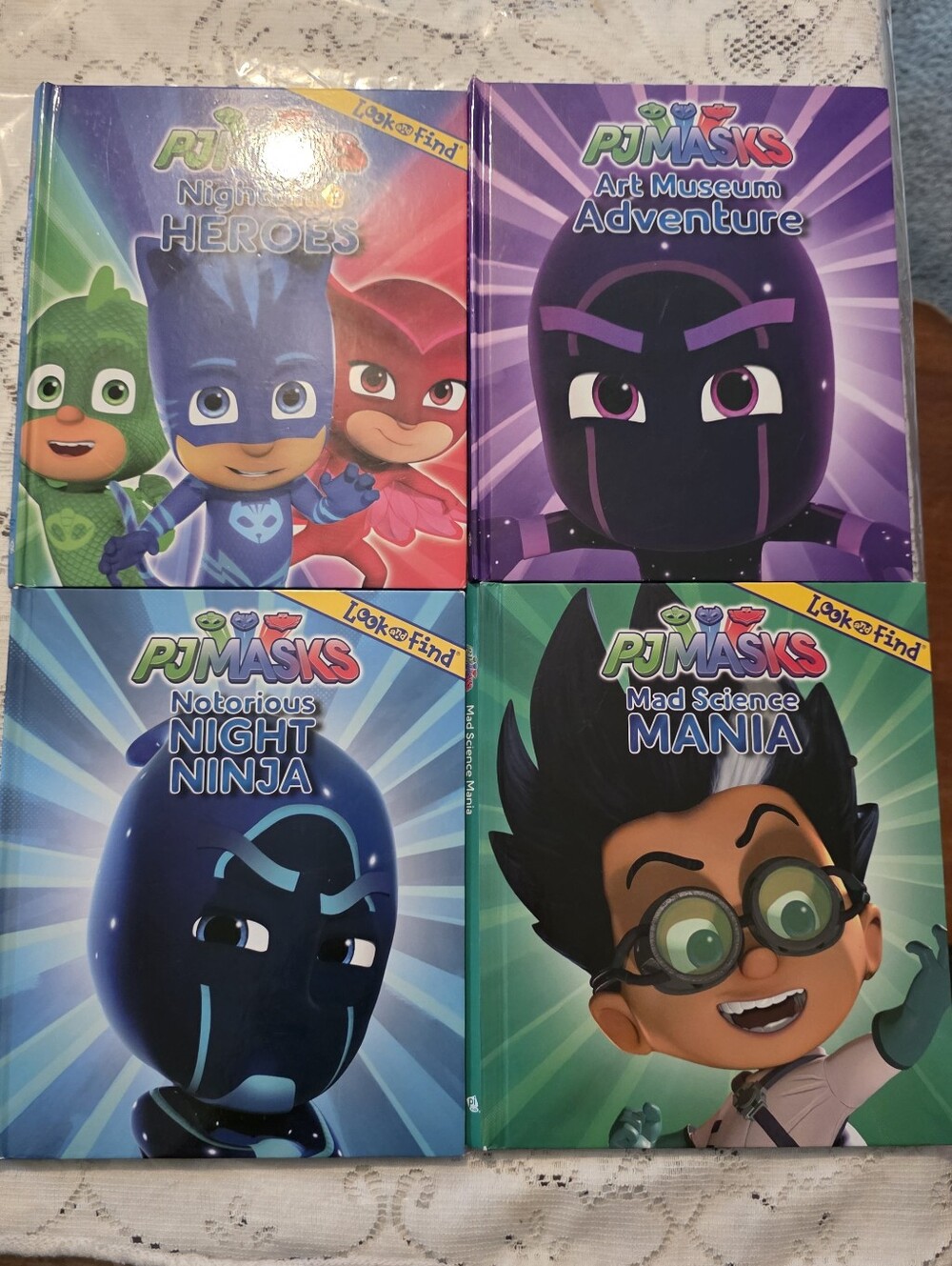 PJ Masks Look and Find 4-Book Hardcover Set Illustrated